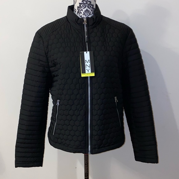 NWT!! Marc New York Quilted Black Honeycomb Puffer Jacket Size XL - Picture 4 of 14